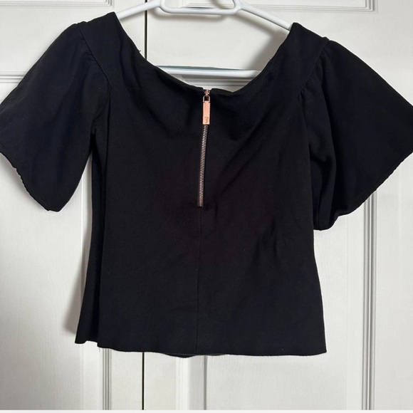Ted Baker Black Off-Shoulder Puff Sleeve Top - Picture 3 of 3
